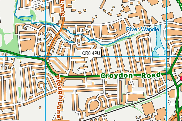 CR0 4PU map - OS VectorMap District (Ordnance Survey)