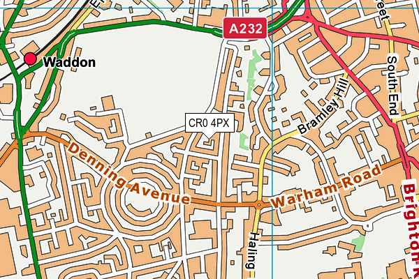 CR0 4PX map - OS VectorMap District (Ordnance Survey)