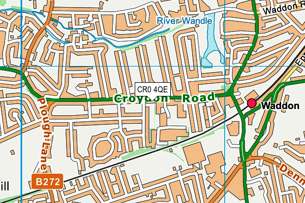 CR0 4QE map - OS VectorMap District (Ordnance Survey)