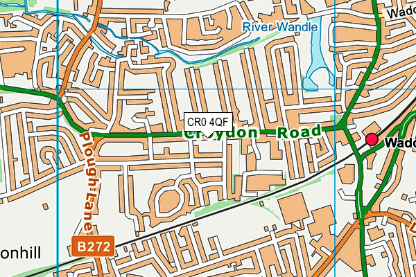 CR0 4QF map - OS VectorMap District (Ordnance Survey)