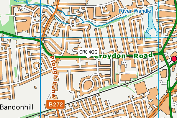 CR0 4QG map - OS VectorMap District (Ordnance Survey)