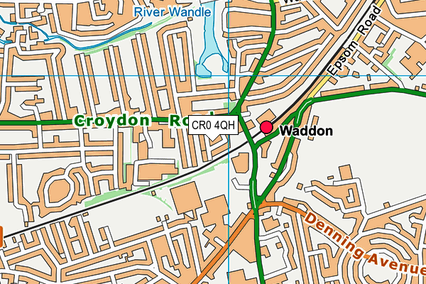 CR0 4QH map - OS VectorMap District (Ordnance Survey)