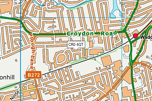 CR0 4QT map - OS VectorMap District (Ordnance Survey)