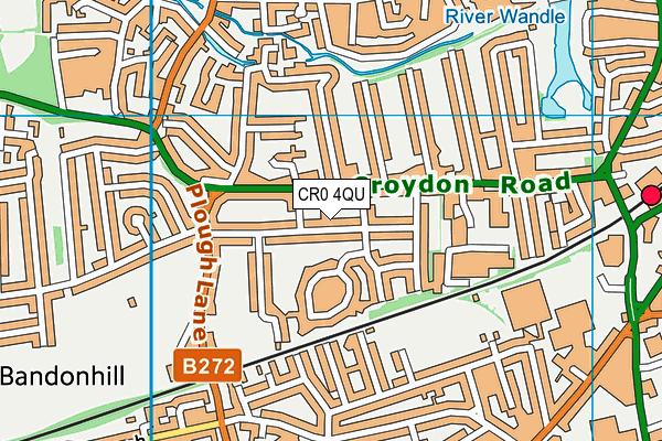 CR0 4QU map - OS VectorMap District (Ordnance Survey)