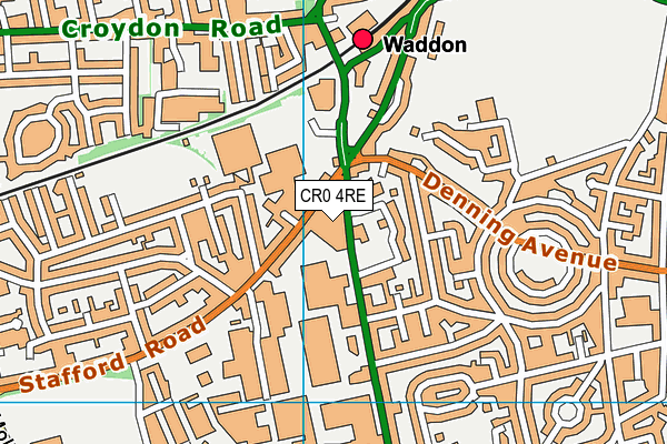 CR0 4RE map - OS VectorMap District (Ordnance Survey)