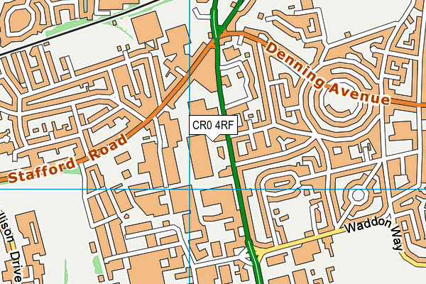 CR0 4RF map - OS VectorMap District (Ordnance Survey)