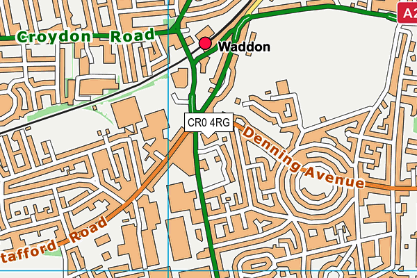 Waddon Leisure Centre map (CR0 4RG) - OS VectorMap District (Ordnance Survey)