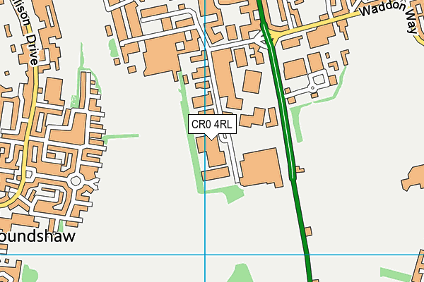 CR0 4RL map - OS VectorMap District (Ordnance Survey)