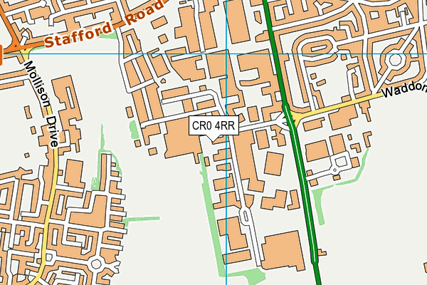 CR0 4RR map - OS VectorMap District (Ordnance Survey)