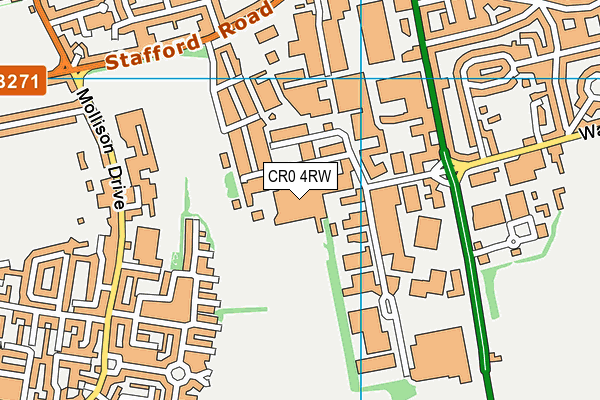 David Lloyd (Purley) map (CR0 4RW) - OS VectorMap District (Ordnance Survey)