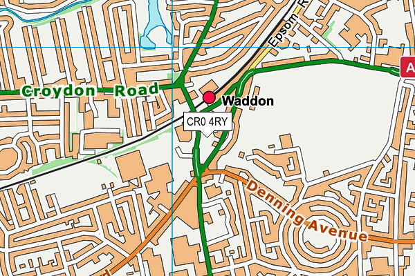 CR0 4RY map - OS VectorMap District (Ordnance Survey)