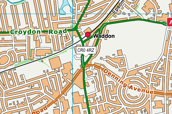 CR0 4RZ map - OS VectorMap District (Ordnance Survey)