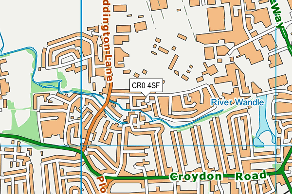 CR0 4SF map - OS VectorMap District (Ordnance Survey)