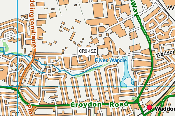 CR0 4SZ map - OS VectorMap District (Ordnance Survey)