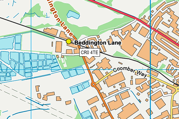 CR0 4TE map - OS VectorMap District (Ordnance Survey)