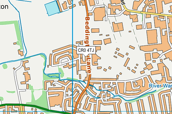 CR0 4TJ map - OS VectorMap District (Ordnance Survey)