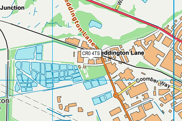 CR0 4TS map - OS VectorMap District (Ordnance Survey)