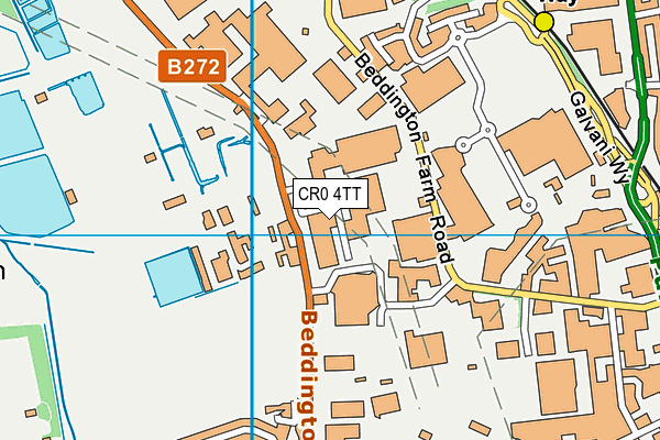 CR0 4TT map - OS VectorMap District (Ordnance Survey)