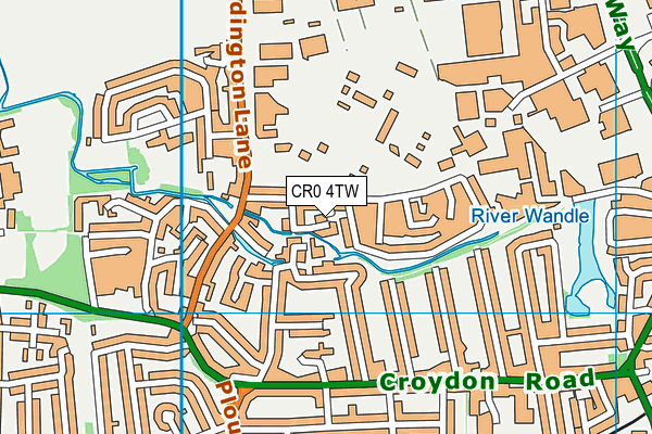 CR0 4TW map - OS VectorMap District (Ordnance Survey)