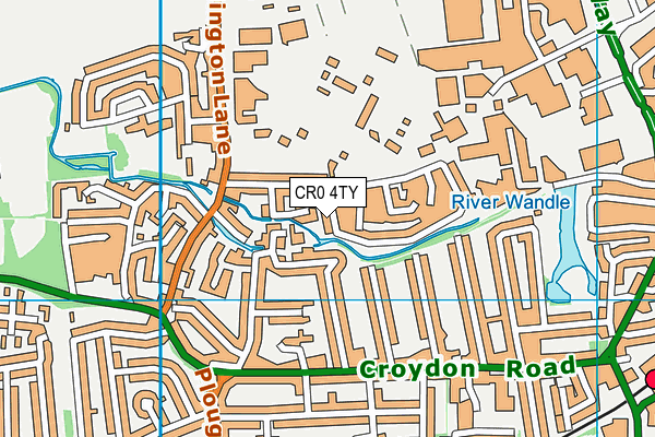 CR0 4TY map - OS VectorMap District (Ordnance Survey)