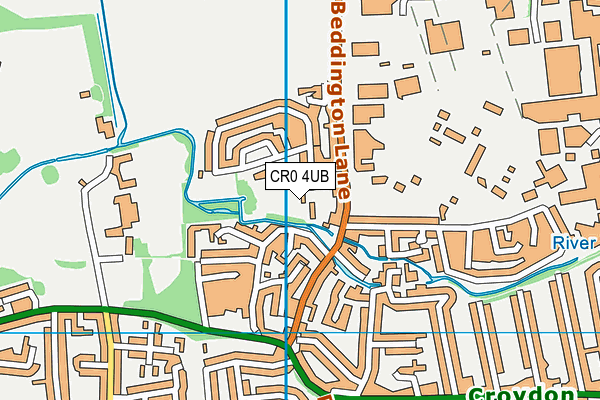 CR0 4UB map - OS VectorMap District (Ordnance Survey)