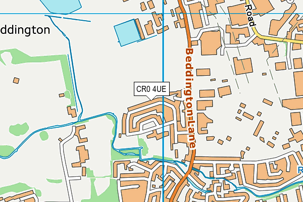 CR0 4UE map - OS VectorMap District (Ordnance Survey)