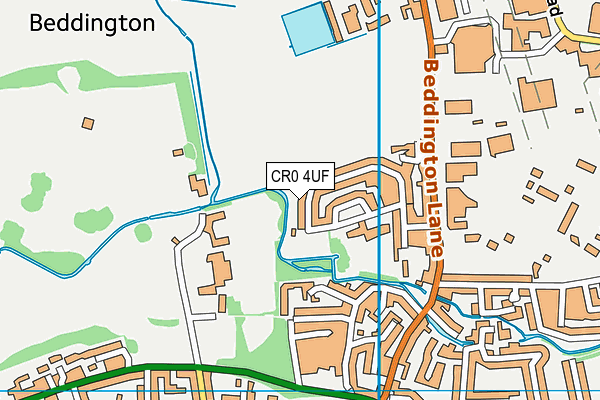 CR0 4UF map - OS VectorMap District (Ordnance Survey)