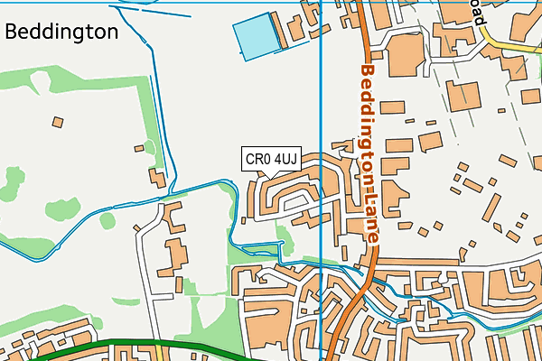 CR0 4UJ map - OS VectorMap District (Ordnance Survey)