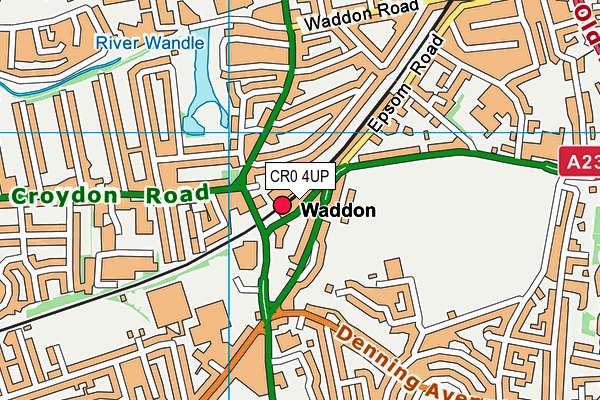 CR0 4UP map - OS VectorMap District (Ordnance Survey)