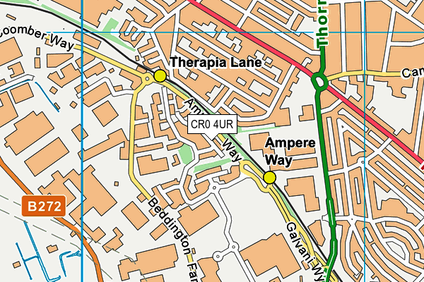 CR0 4UR map - OS VectorMap District (Ordnance Survey)