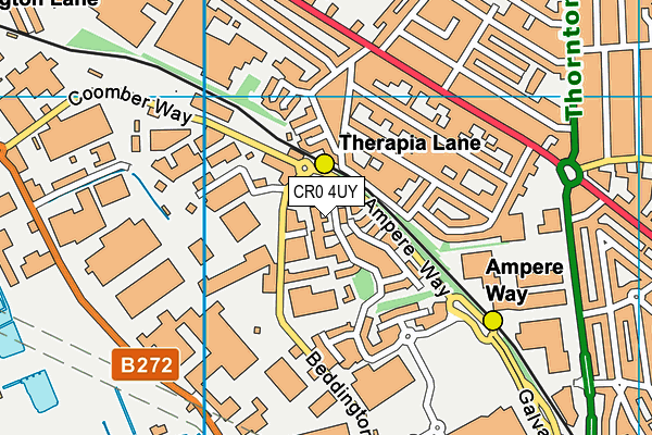 CR0 4UY map - OS VectorMap District (Ordnance Survey)