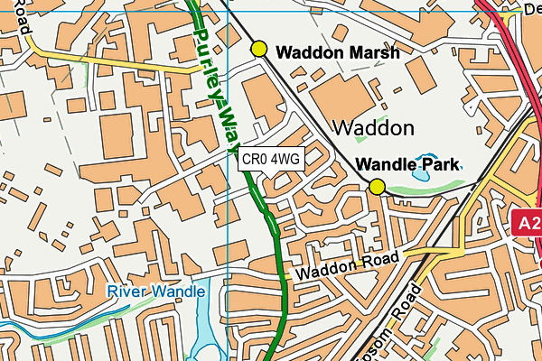 CR0 4WG map - OS VectorMap District (Ordnance Survey)