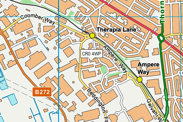 CR0 4WP map - OS VectorMap District (Ordnance Survey)