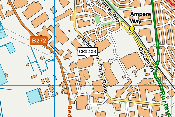 CR0 4XB map - OS VectorMap District (Ordnance Survey)