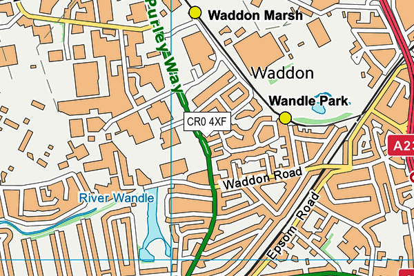 CR0 4XF map - OS VectorMap District (Ordnance Survey)