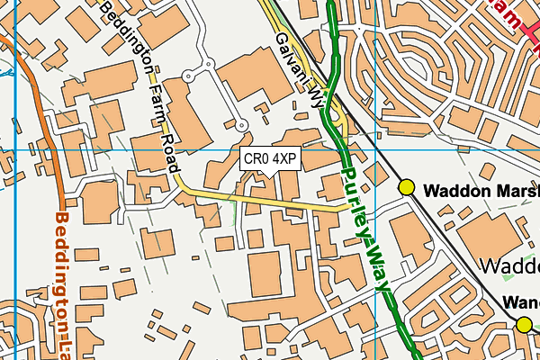 CR0 4XP map - OS VectorMap District (Ordnance Survey)
