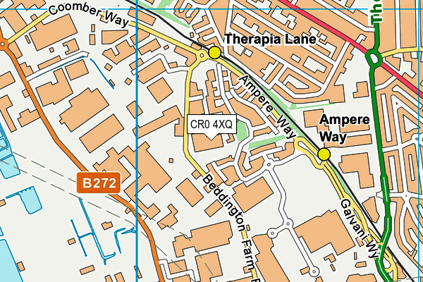 CR0 4XQ map - OS VectorMap District (Ordnance Survey)