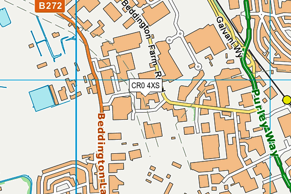 CR0 4XS map - OS VectorMap District (Ordnance Survey)