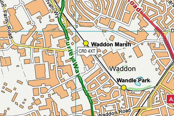 CR0 4XT map - OS VectorMap District (Ordnance Survey)