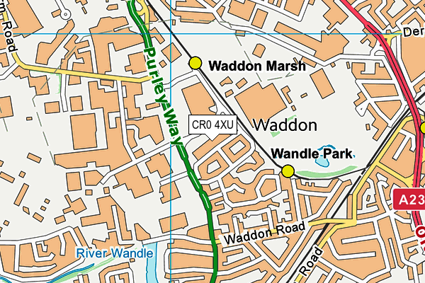 CR0 4XU map - OS VectorMap District (Ordnance Survey)