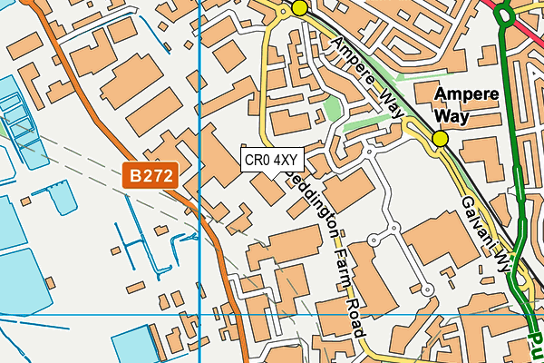 CR0 4XY map - OS VectorMap District (Ordnance Survey)