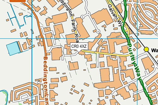 CR0 4XZ map - OS VectorMap District (Ordnance Survey)