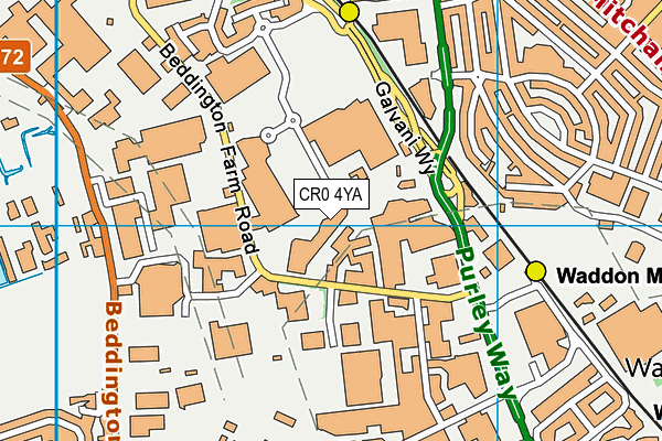 CR0 4YA map - OS VectorMap District (Ordnance Survey)