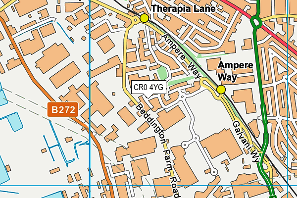 CR0 4YG map - OS VectorMap District (Ordnance Survey)