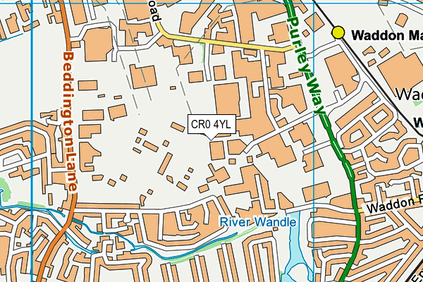 CR0 4YL map - OS VectorMap District (Ordnance Survey)