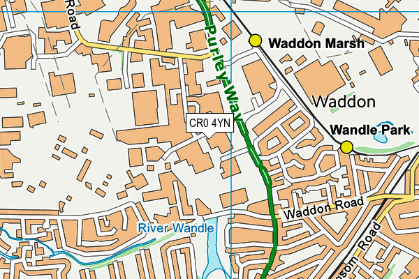 CR0 4YN map - OS VectorMap District (Ordnance Survey)