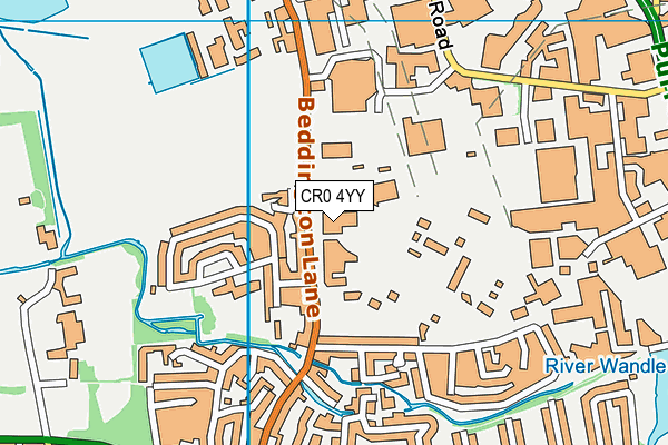 CR0 4YY map - OS VectorMap District (Ordnance Survey)