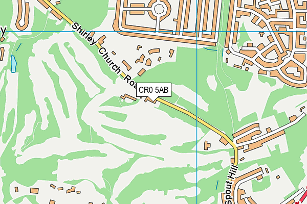 The Addington Golf Club map (CR0 5AB) - OS VectorMap District (Ordnance Survey)