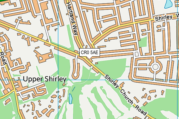CR0 5AE map - OS VectorMap District (Ordnance Survey)
