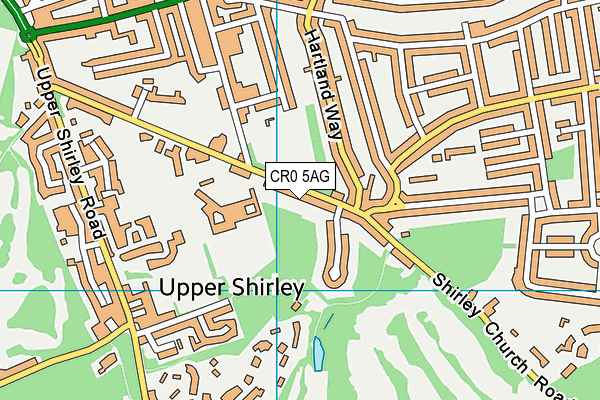 CR0 5AG map - OS VectorMap District (Ordnance Survey)